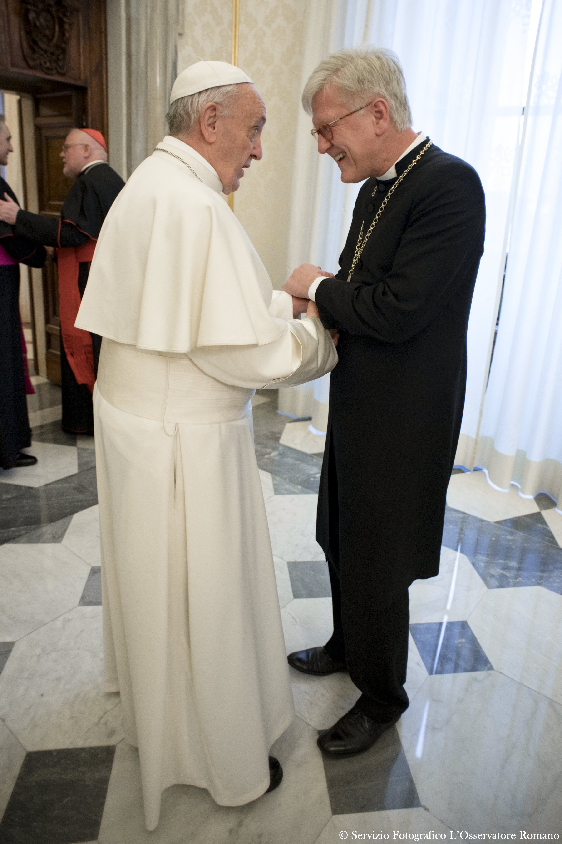Papa Francesco  incontra la Delegazione Ecumenica della  Chiesa Evangelica Tedesca (Vaticano, 6 febbraio 2017)